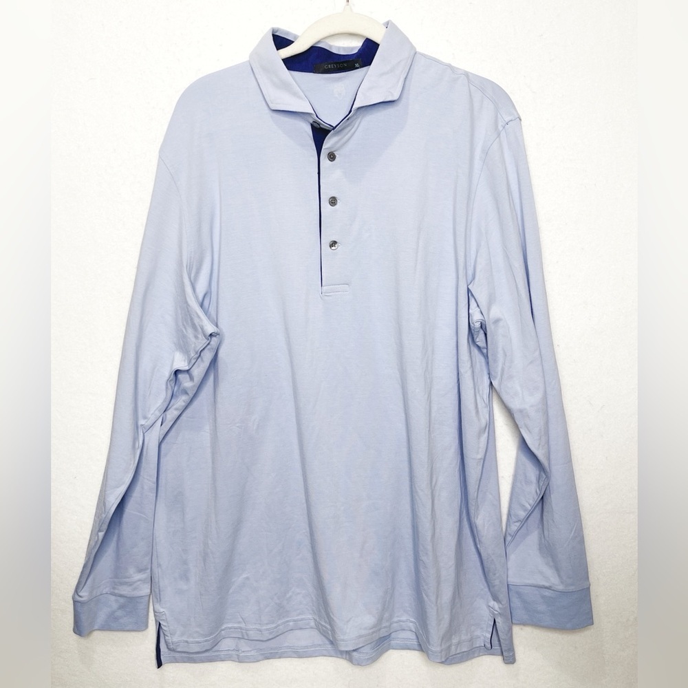 Greyson Light Blue Long-Sleeve Polo